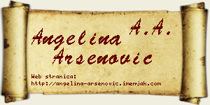 Angelina Arsenović vizit kartica
